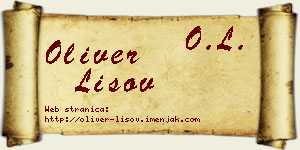Oliver Lisov vizit kartica